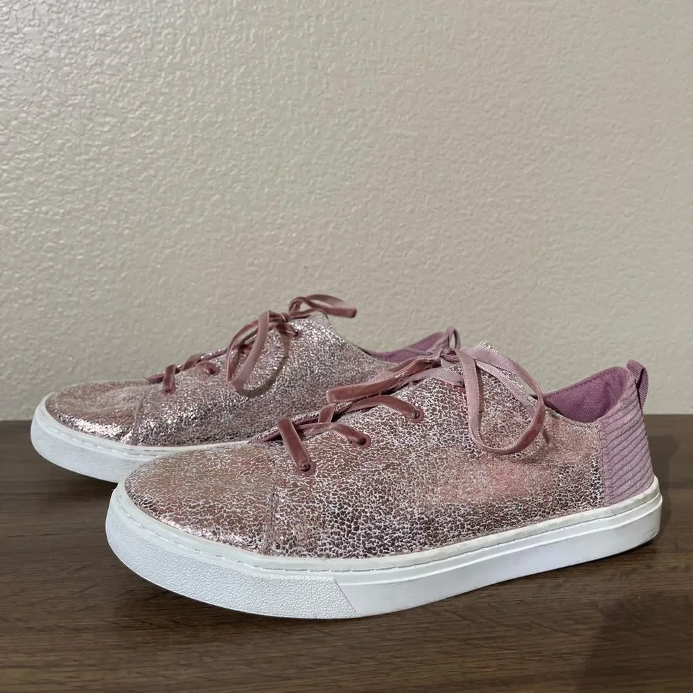 Toms Pink Glitter Sneakers